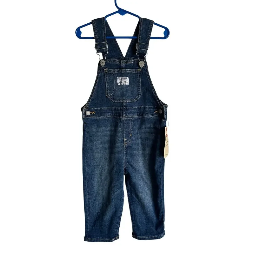 NWT Levi's Denim Jean Overalls Bibs 3T Unisex Toddler $46